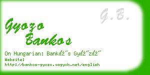 gyozo bankos business card